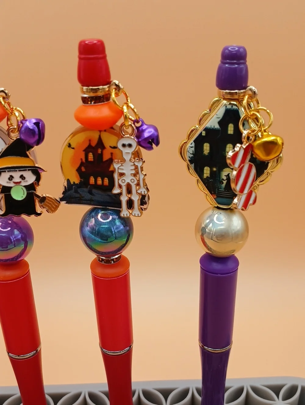 Halloween Charm Pen - Purple & Red